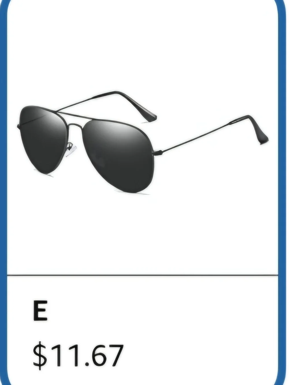 Classic Black Aviator Sunglasses